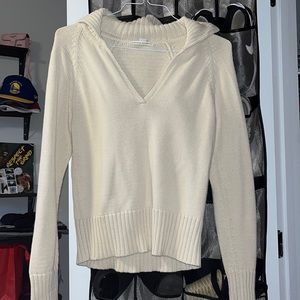 beige knitted sweater